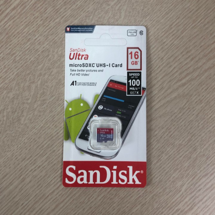 Thẻ nhớ microSDHC nhãn hiệu SanDisk 16G | BigBuy360 - bigbuy360.vn