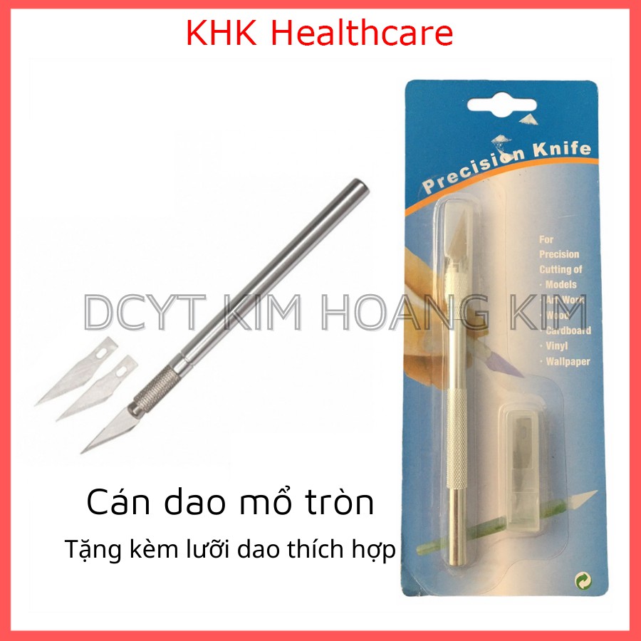 Cán dao mổ tròn tặng kèm 6 lươi dao thích hợp