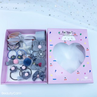Set 18 Món Kẹp Tóc Buộc Tóc ( Có Hộp )