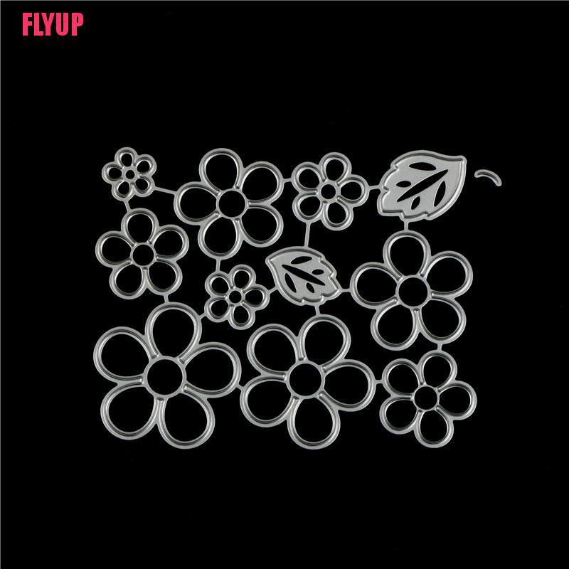 Bộ 11 Khuôn Cắt Giấy Kim Loại Hình Hoa Lá DIY