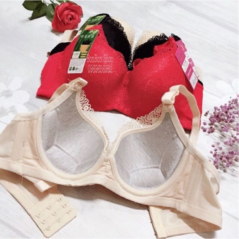 ♥️Áo lót ren 811 đệm mỏng có gọng to bản 3 móc cài ạ