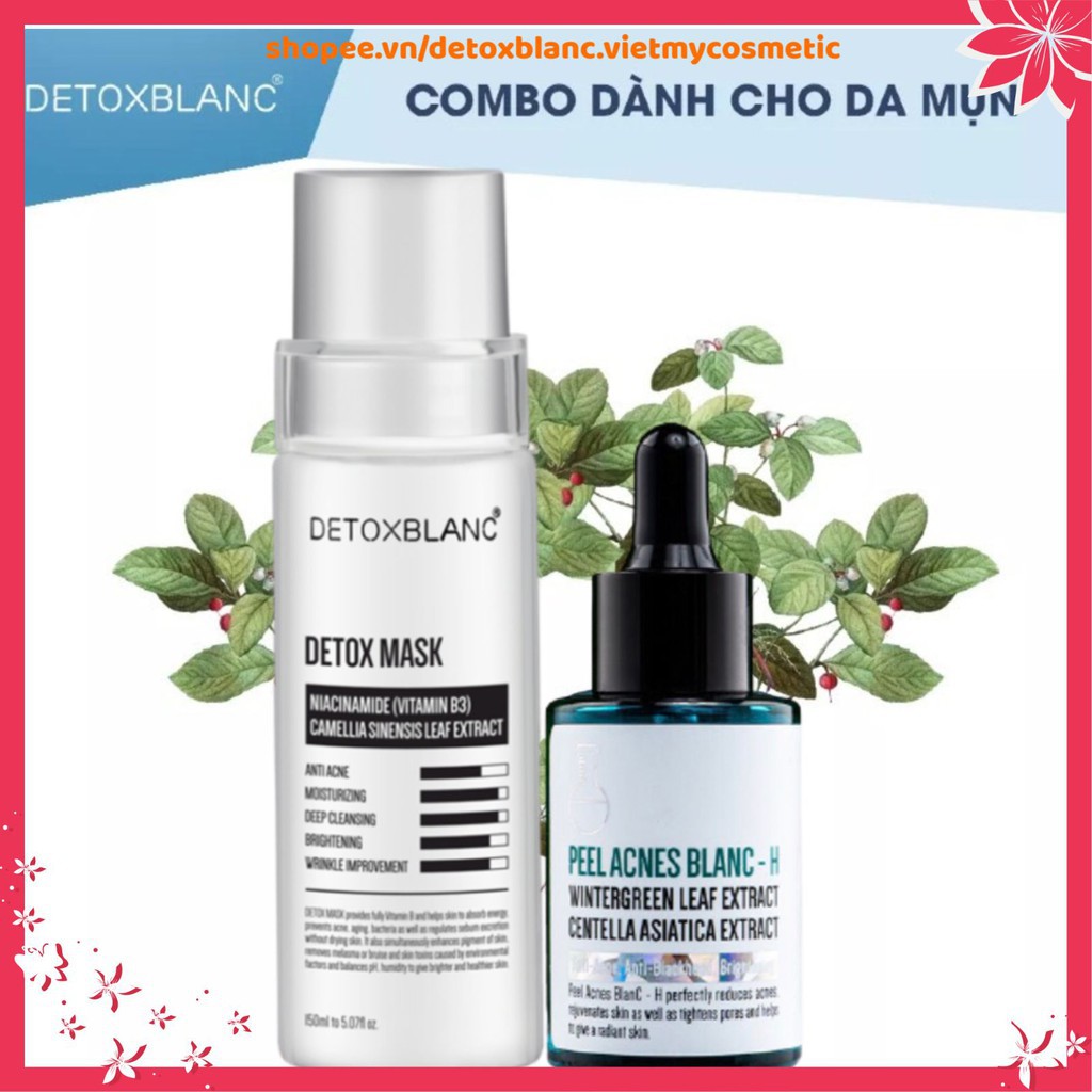 Combo dành cho da mụn Detoxblanc H và M