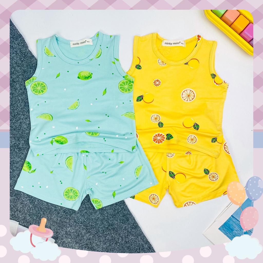 [BÉ 8-30KG] Đồ Bộ Thun Lạnh Minkymom Mặc Hè Cho Bé Họa Tiết Trái Cây Mát Mẻ Size - BLTC