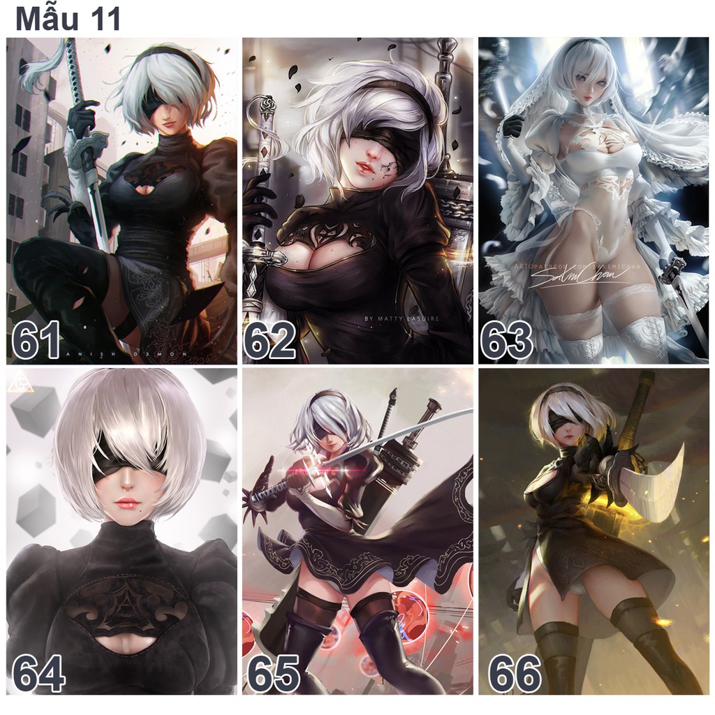 Poster- Tranh dán tường anime/ game NieR Automata