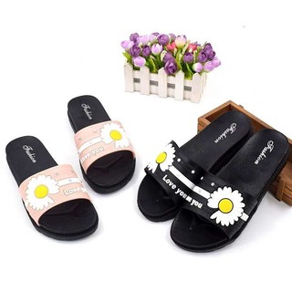 Dép nhựa nữ quai ngang cao 3cm đính đá, đế cao su êm chân chống trượt thời trang cho mẹ và bà- DL008