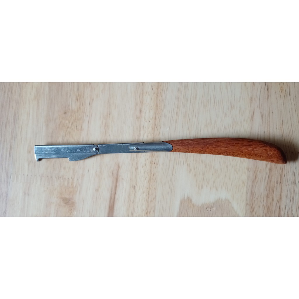 Cán gắn lưỡi lam dùng đẻ cạo lông mặt có 2 loại cán gỗ và cán inox - phụ liệu tóc