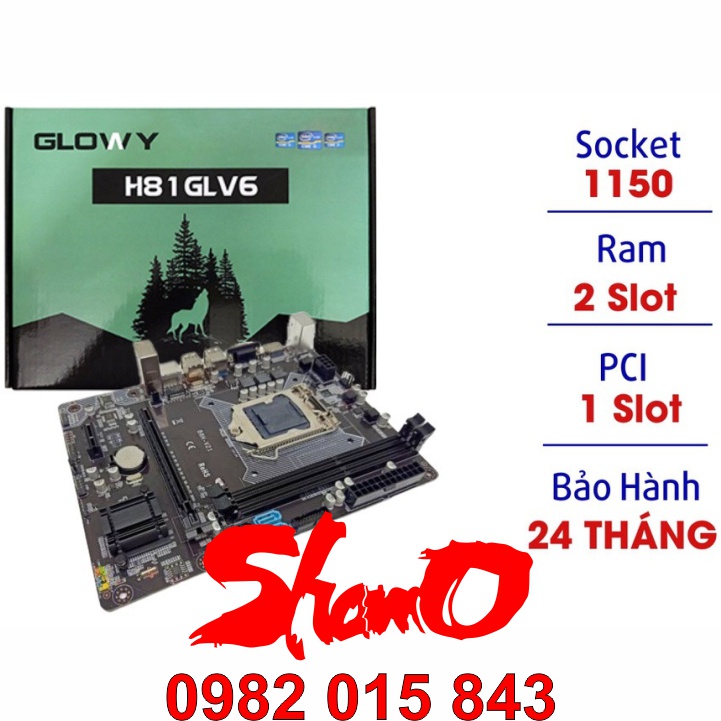 Main Gloway H81 | LGA1150 | Bo mạch chủ – Chính hãng – Bảo hành 2 năm