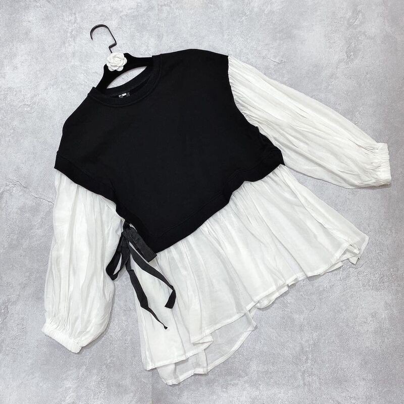 ÁO PHỐI KIỂU XINH BABYDOLL NƠ EO