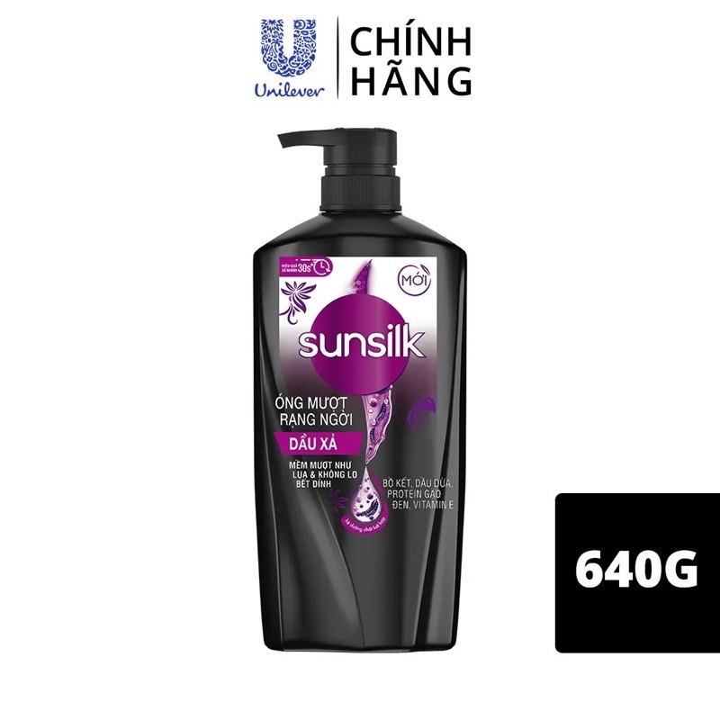 Dầu xả sunsilk bồ kết Óng Mượt Rạng Ngời 640g