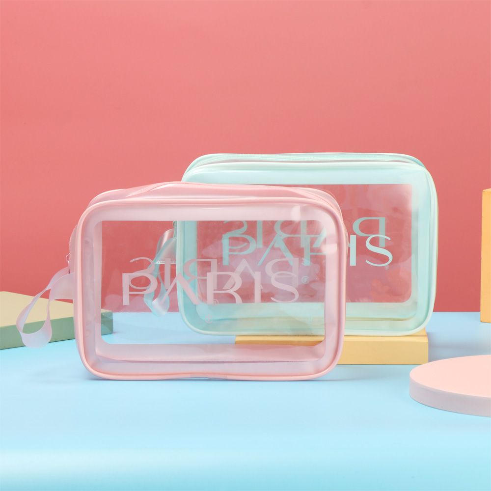 Túi đựng mỹ phẩm trang điểm bằng PVC trong suốt chất lượng cao tùy chọn màu sắc