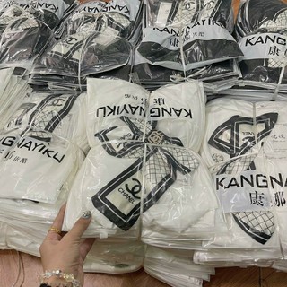 Sơ mi lụa kèm nơ tag đá xinh xắn