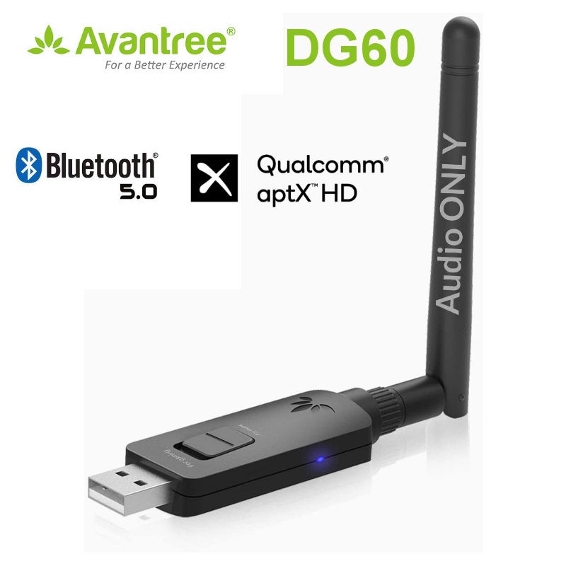 Bộ chuyển đổi âm thanh USB Avantree DG60 Bluetooth 5.0 cho PC PS4 Mac Máy tính xách tay Hỗ trợ aptx HD A4537 - Chính Hãn