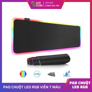 Bàn di chuột rgb, lót chuột pad rgb có đèn led viền loại lớn 80x30cmx4mm, 35x25cmx4mm