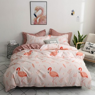 Set Cò Hồng Bộ Chăn Ga Gối Poly Cotton 4 món Nhập Khẩu