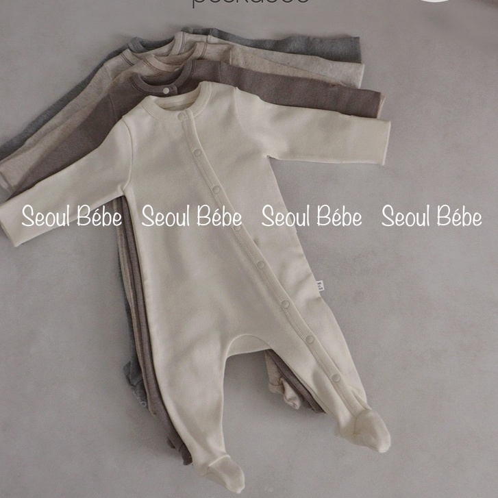 (Hàng đặt trước) Bộ jumpsuit liền bàn TOTORI cho bé 0-11kg hãng Peekaboo thu đông 2022 (không kèm mũ