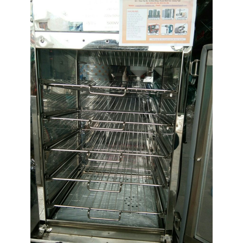 Tủ hấp và trưng bày bánh bao inox 5 tầng giá rẻ