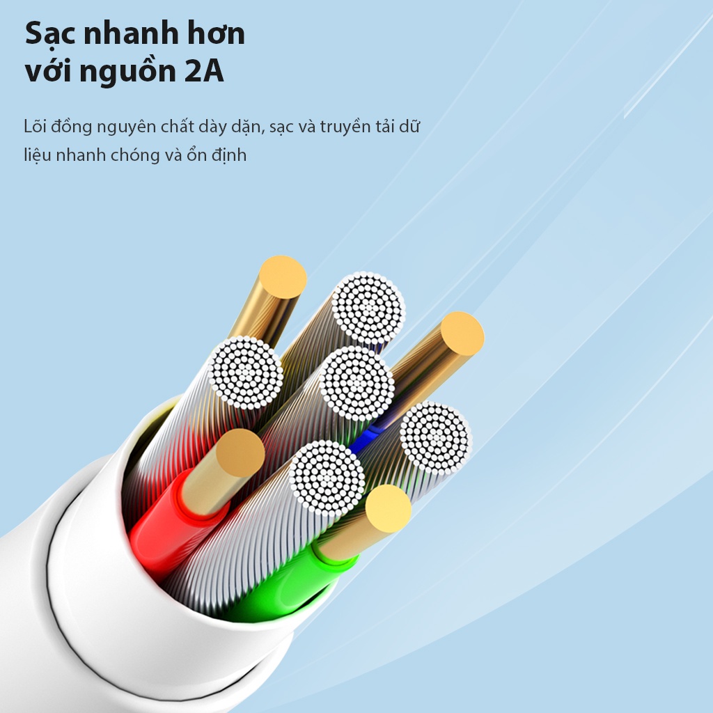 Cáp Sạc Nhanh Micro ROBOT RBM100S Tương Thích Với Các Thiết Bị Android