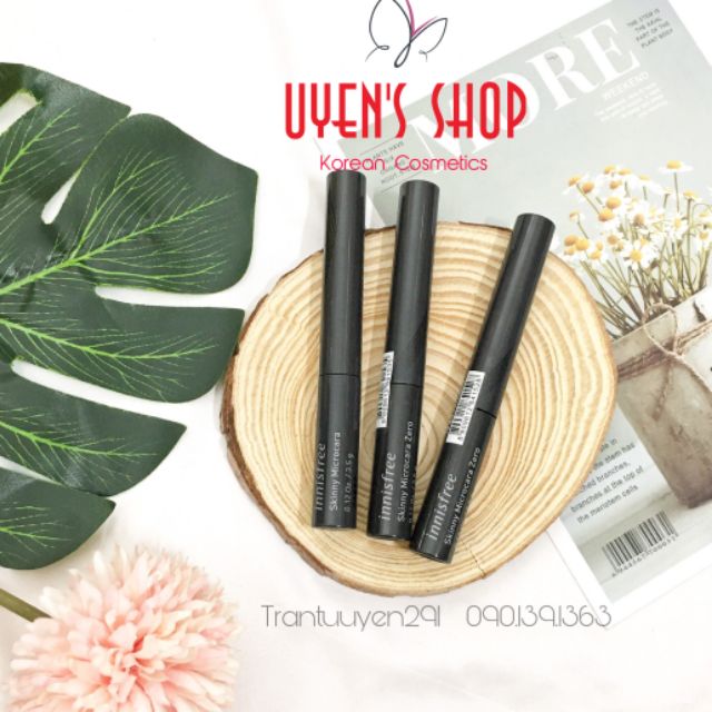 (Hàng store seal) Mascara siêu mảnh Innisfree Skinny Microcara Zero/Skinny Microcara