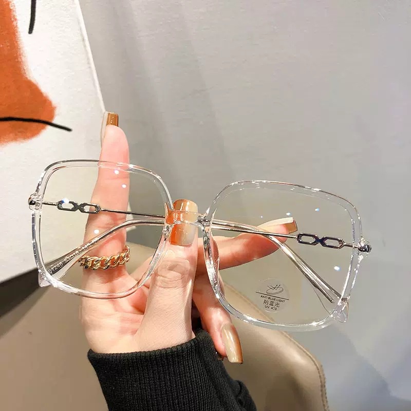 Mắt Kính Gọng Vuông Oversized Chống Bức Xạ TR90