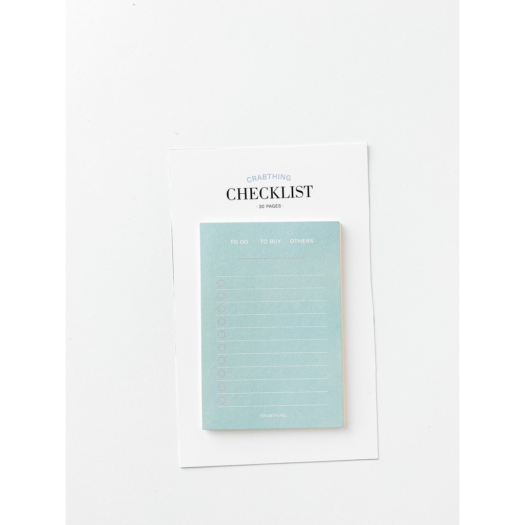 Giấy note ghi chú danh sách - Crabit Checklist Notepad - 30 tờ