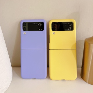 Ốp Điện Thoại Nhựa PC Cứng Màu Trơn Sang Trọng Cho Samsung Galaxy Z Flip 4 3 5G Z Flip4 Zflip 3