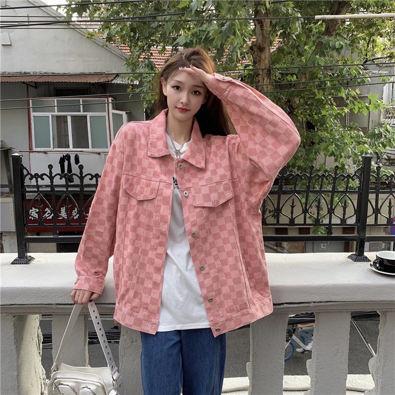 Áo sơ mi caro tay dài thời trang cho nữ