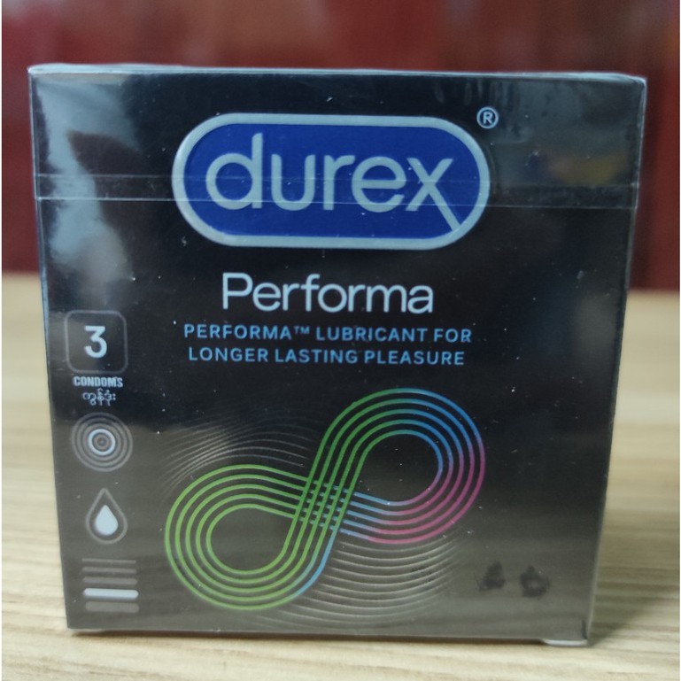 Bộ 4 hộp bao cao su Kéo Dài Thời Gian Quan Hệ Durex Performa [Hộp 3 bao] TẶNG 1 Hộp cùng loại + 1 Hộp b.c.su VIP 3 bao/h