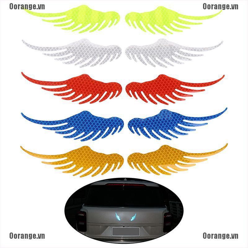 MT Safety Warning Reflective Car Sticker Angel Bike Decal Sticker Motorbike wing BH