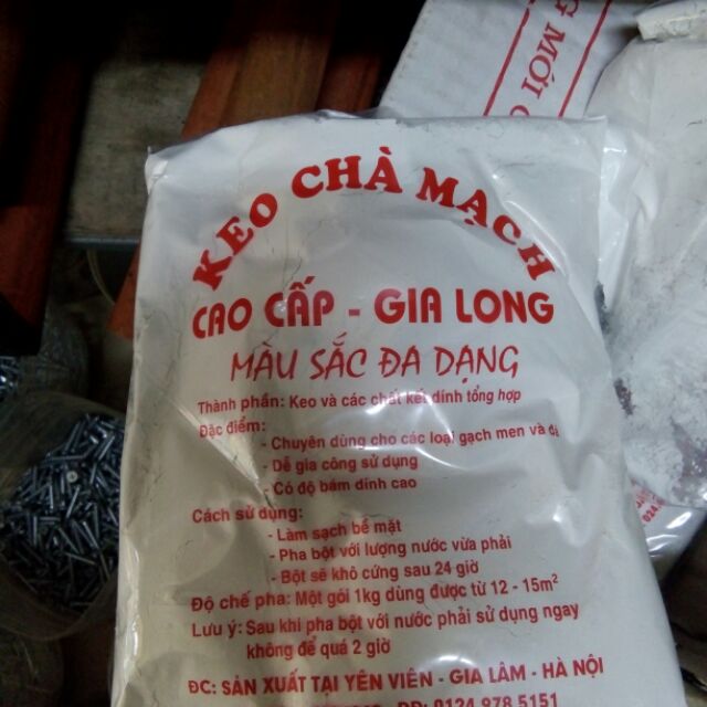 Keo chà mạch (xi măng trắng)