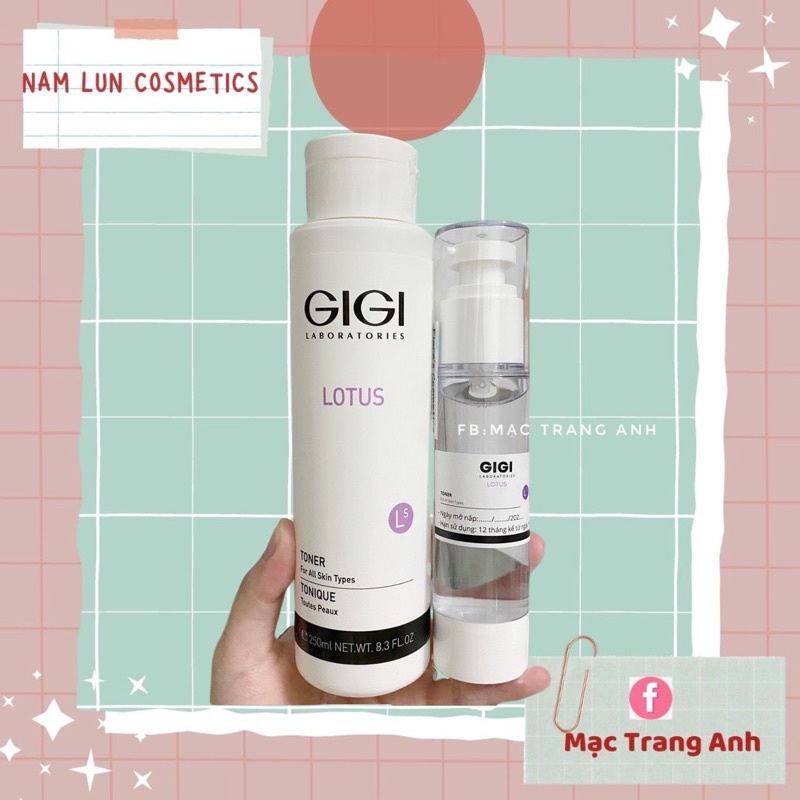 Nước hoa hồng Gigi Lotus Toner cấp ẩm sâu lọ