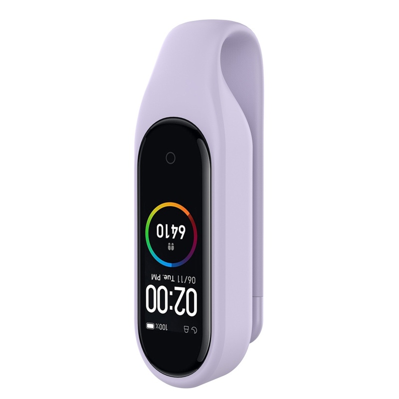 Dây Đeo Thay Thế Chất Liệu Silicon Màu Trơn Cho Mi 7 6 5