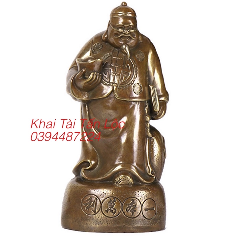 TƯỢNG ÔNG QUẢN GIA QUẢN TÀI BUÔN MAY BÁN ĐẮT ĐỒNG CAO 21cm