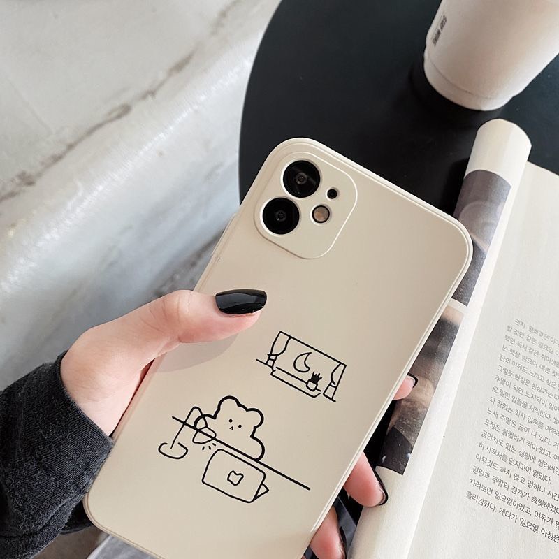 Ốp lưng iphone lưng in hình gấu dễ thương 5s/6/6plus/6s/6splus/7/7plus/8/8plus/x/xr/xs/11/12/pro/promax