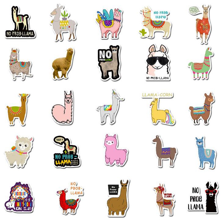 Sticker ĐỘNG VẬT DỄ THƯƠNG nhựa PVC không thấm nước, dán nón bảo hiểm, laptop, điện thoại, Vali, xe, Cực COOL #96