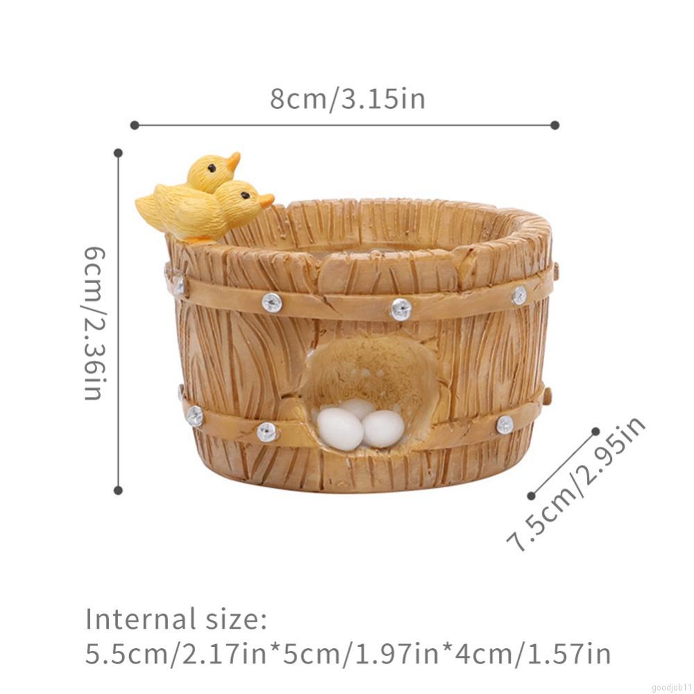 Chậu trồng cây mọng nước bằng nhựa resin hình động vật hoạt hình đáng yêu sáng tạo