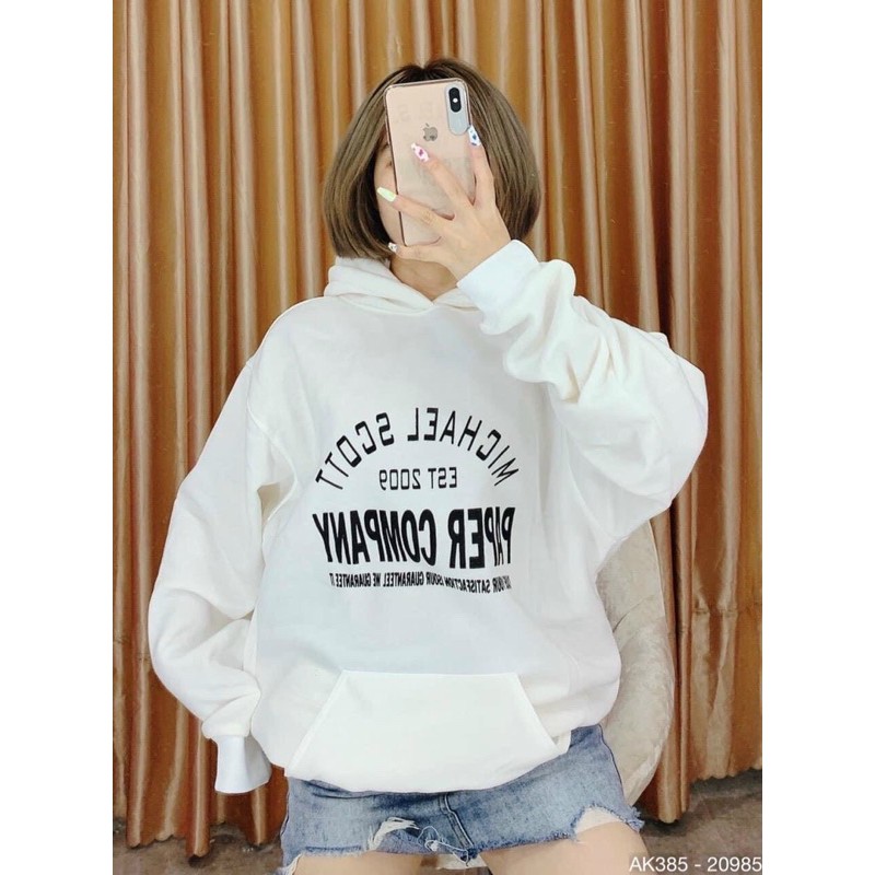 Áo Hoodie Nam Nữ Nỉ Bông Form Rộng Tay Phồng UNISEX Áo Khoác Hoodie SWEATER Nữ Nam Nỉ Ngoại PAPER COMPANY - AK3385 | BigBuy360 - bigbuy360.vn