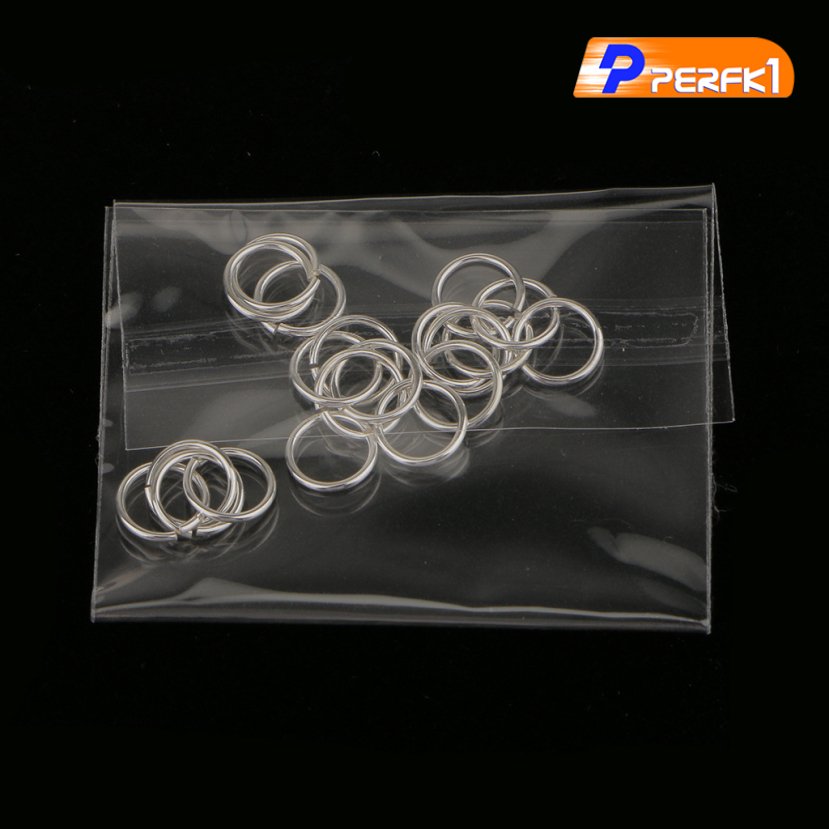 Hot-20pcs Silver Metal Strong Jump Rings Split Rings Connectors Findings 6mm