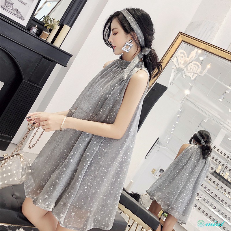 Đầm dạ hội chiffon phối ren đính kim tuyến thời trang | BigBuy360 - bigbuy360.vn