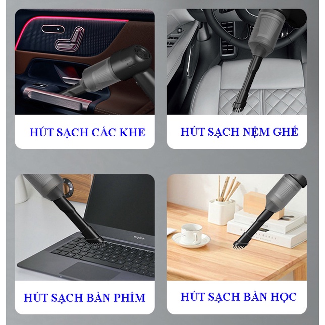 MHB 13, Máy hút bụi cầm tay mini không dây, vệ sinh bàn phím, hút bụi giường, ôtô, máy hút bụi xe hơi, máy hút lông mèo