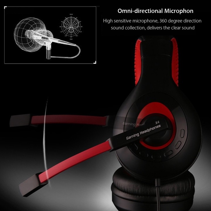 Tai Nghe Headphone New Original Model X-4 Bass Trầm Ôm Tai Chuyên Game