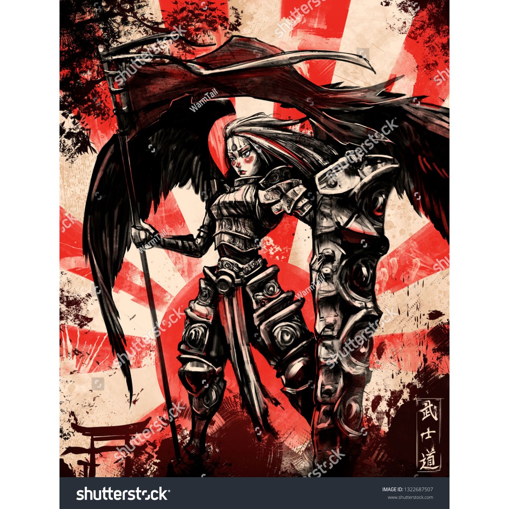 Tranh lụa 3d Samurai Nhật Bản SMRNB-05