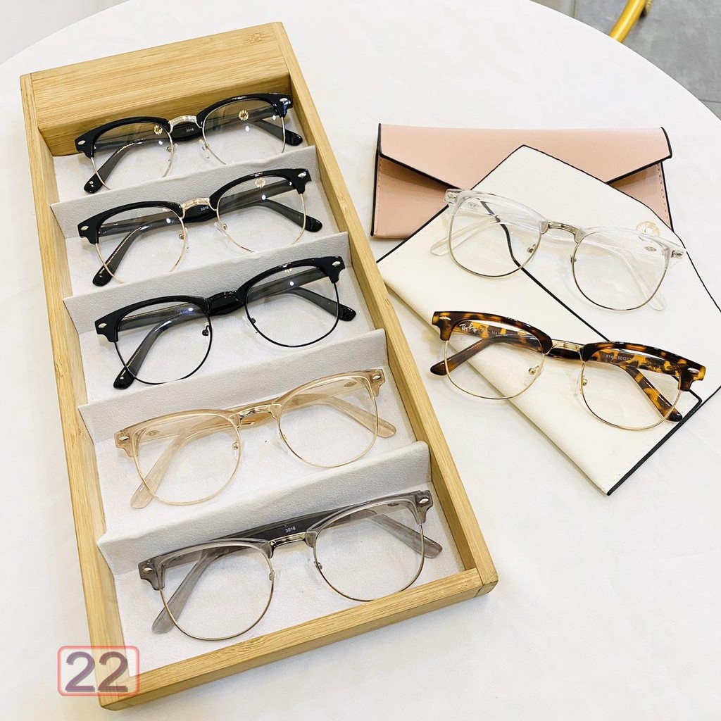 MKC021 [GIÁ SỈ] MẮT KÍNH GIẢ CẬN NỬA GỌNG TRONG SUỐT CỰC ĐẸP | BigBuy360 - bigbuy360.vn