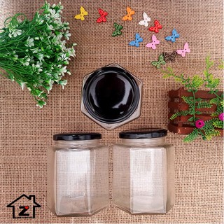Bộ 3 hũ thủy tinh luc giác 500ml