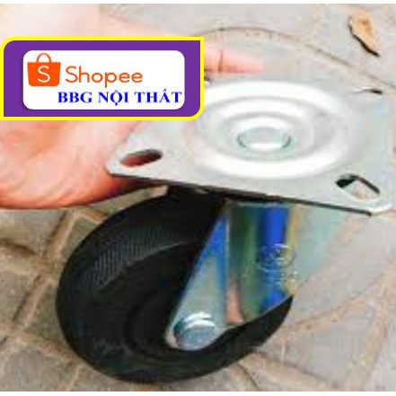 Bánh xe đẩy chịu lực Cao su đặc đường kính (120mm) 12 cm -Nội Thất BBG-NỘI THẤT BẮC GIANG