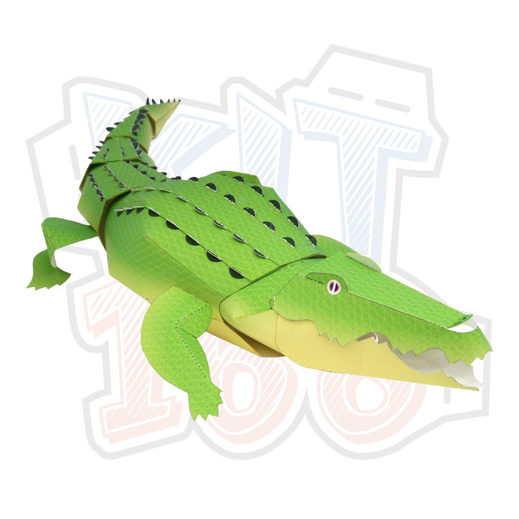 Mô hình giấy động vật Cá sấu ver 4
