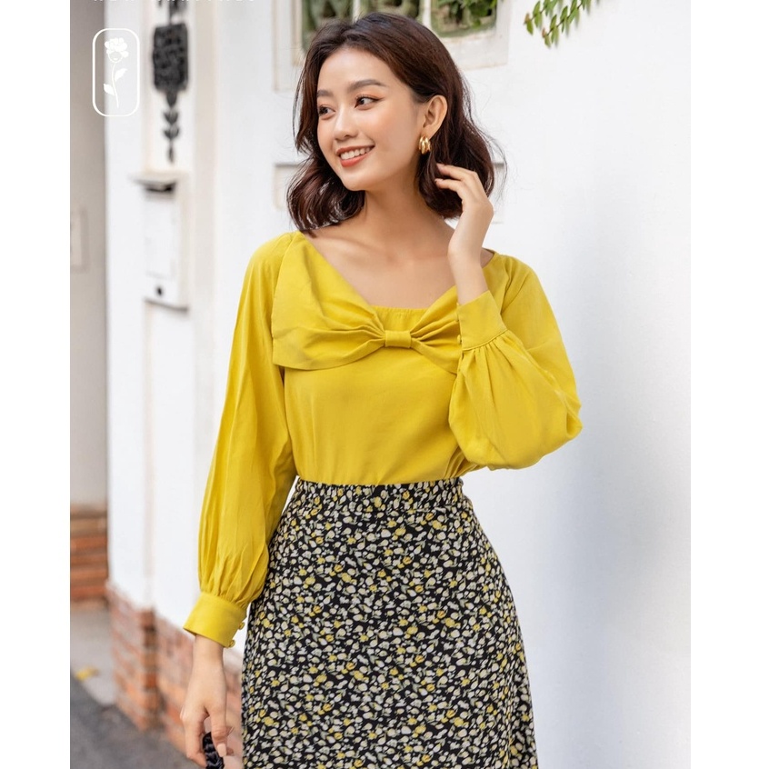 OLV - Áo Mustard Bowy Top