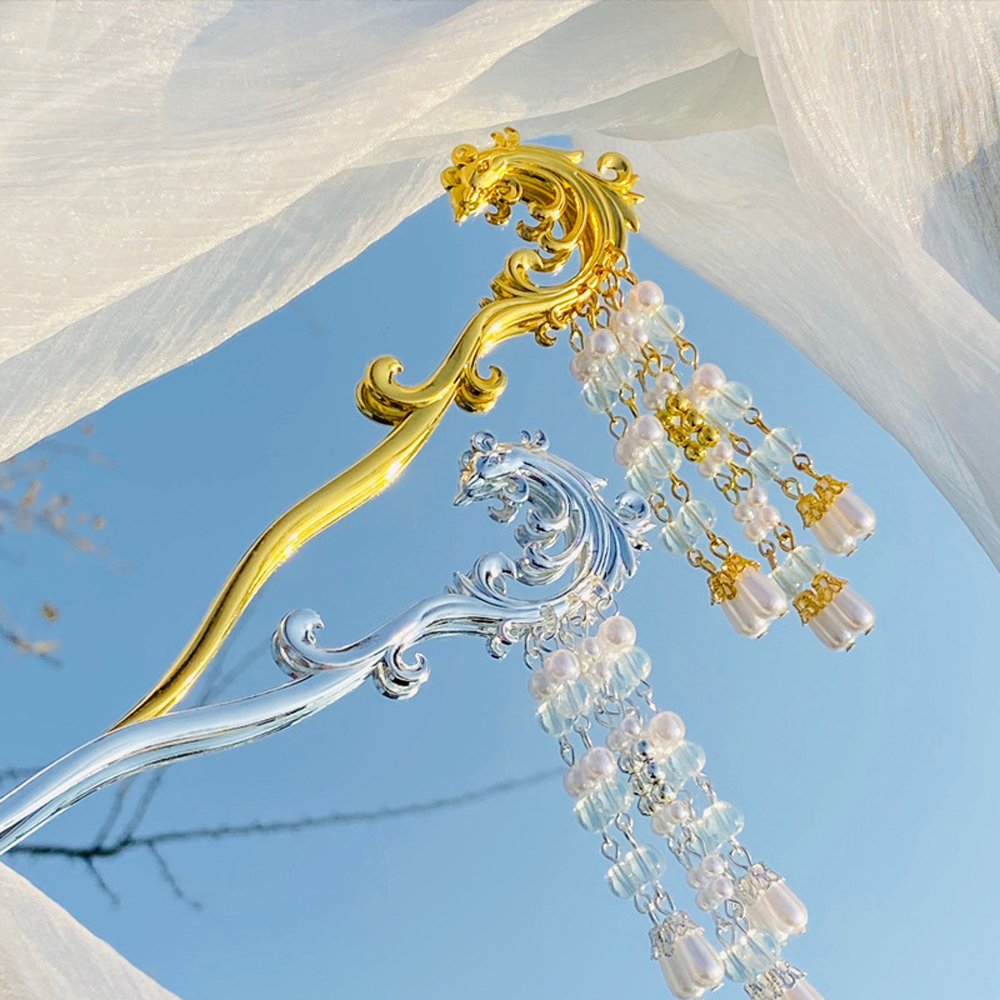 Trâm Cài Tóc Hình Bướm Đính Ngọc Trai Thời Trang