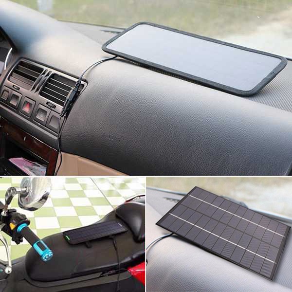 Tấm Sạc Pin Năng Lượng Mặt Trời 5.5W 12V Polycrystalline Chống Thấm Nước Tiện Dụng