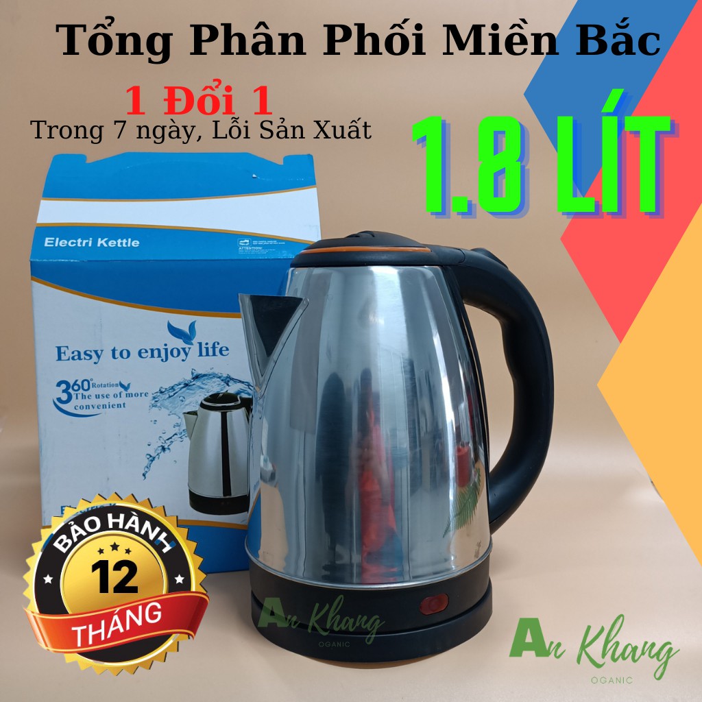 Ấm Siêu Tốc Đun Nước Thái Lan Jiplai 2 Lớp Bình 2.5 Lít Chống Nóng Chống Giật Tự Động Ngắt Khi Sôi