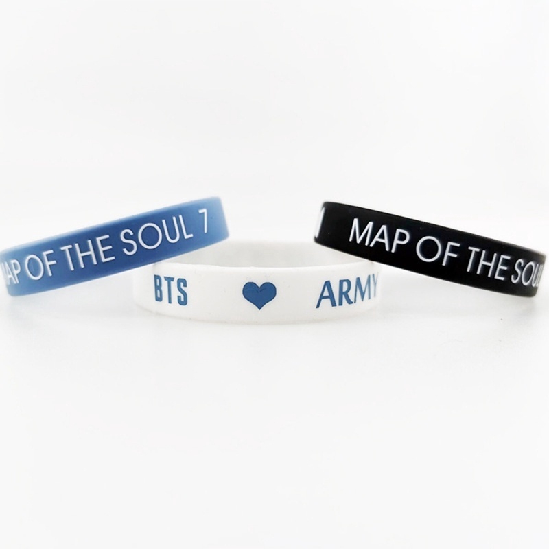 Vòng Tay Silicon Mềm In Hình Bản Đồ Của Nhóm Nhạc Bts 2020 Kpop Bts Map Of The Soul 7